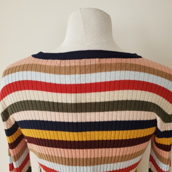 English Factory Shirt Top Pullover Red Blue White - Picture 7 of 7